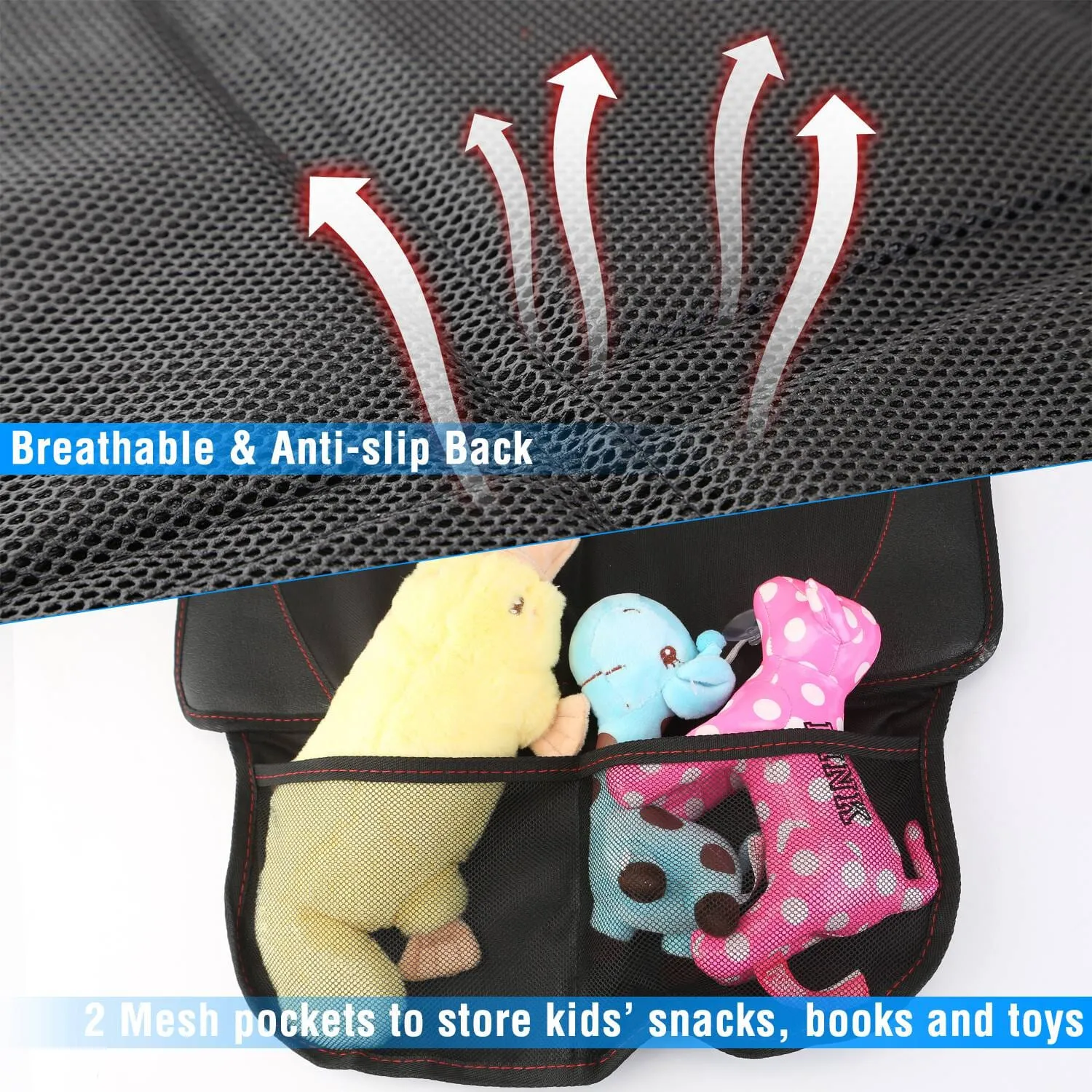 2-Pack: Car Seat Protector Cushion Mat Pad with Thick Padding