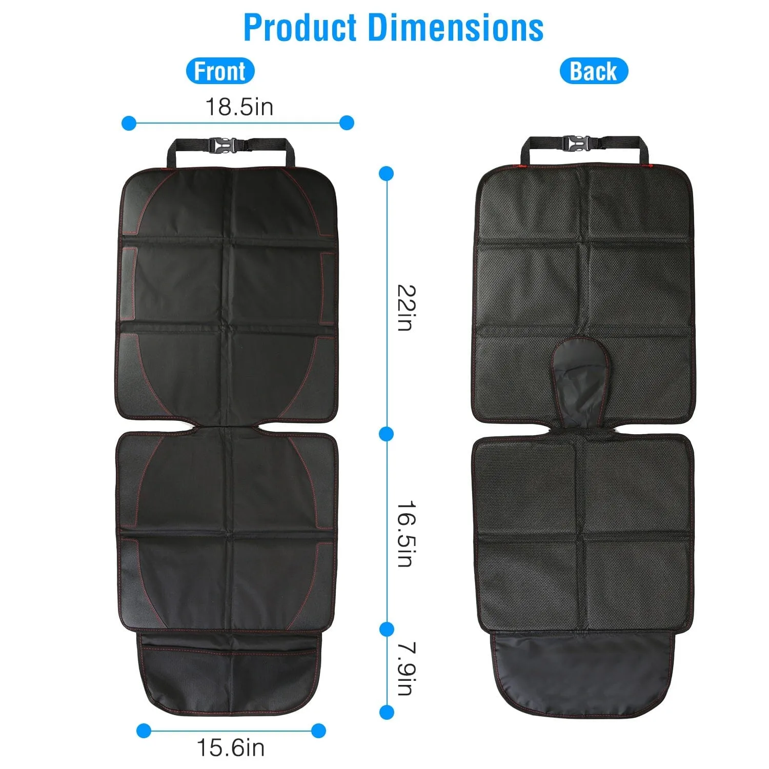 2-Pack: Car Seat Protector Cushion Mat Pad with Thick Padding