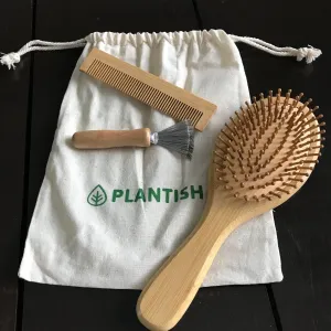 Bamboo Hair Brush Set
