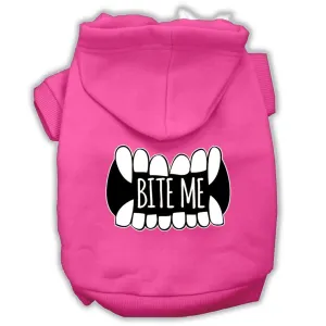 Bite Me Screenprint Dog Hoodie Bright Pink Xl (16)
