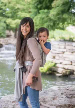 Broadway Grey Everyday Half Buckle Baby Carrier by Beachfront Baby