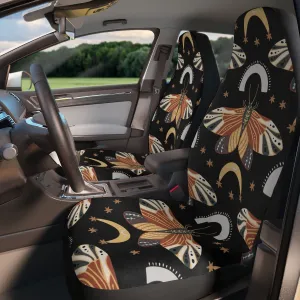 Car Seat Covers, Luna Moth Cute Car Accessories for Women, Hippie Car Decor, Universal Chair Cover, Stars Moon Celestial Vehicle Seat Cover