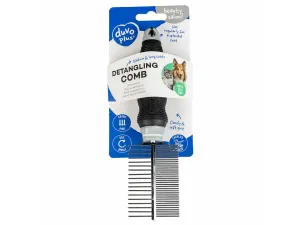 Double detangling comb 29 Pins - double black/grey