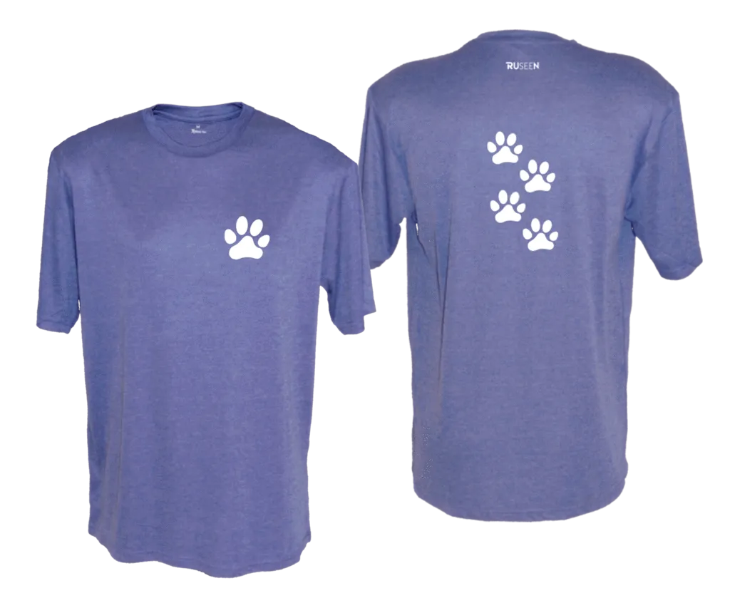 Men's Reflective Short Sleeve Shirt - Paw Prints