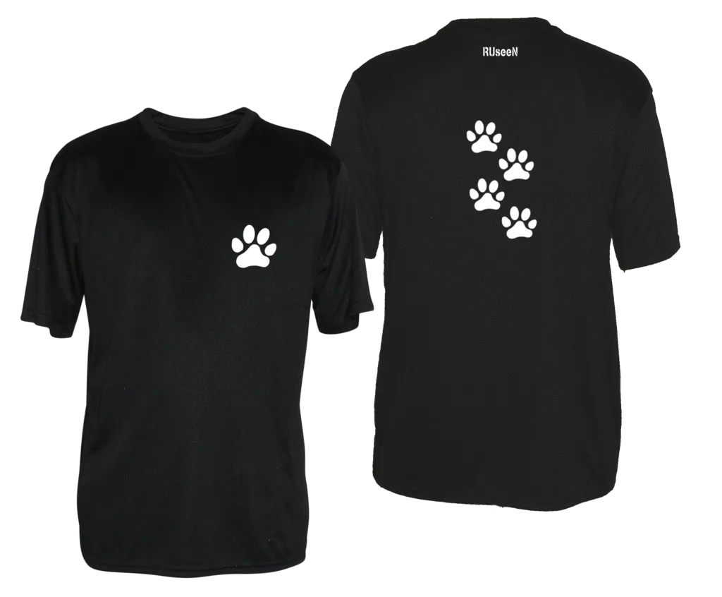 Men's Reflective Short Sleeve Shirt - Paw Prints