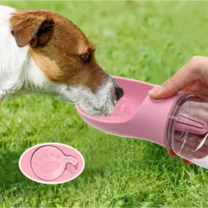PAWS ASIA Suppliers Low Moq Wish New Outdoor 550ML Plastic Portable Preform Pet Travel Water Bottle For Dogs