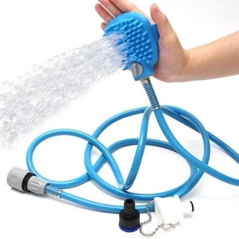 Pet Bath Sprinkler and Brush Combo!