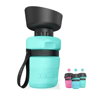 Portable Dog Water Bottle Foldable Pet Feeder Bowl Water Bottle Pets