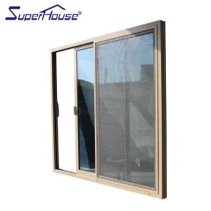 Superhouse Big glass standing prefabricated European standard bulletproof aluminum sliding door and window factory price