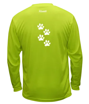 Unisex Reflective Long Sleeve - Paw Prints