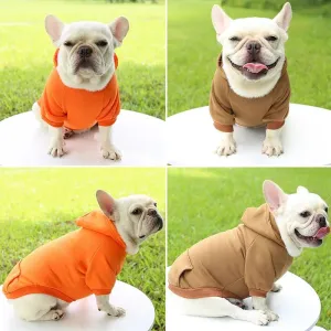 Warm Whispers: Soft Winter Hooded Sweatshirt for Small to Medium Dogs - Cozy Style for French Bulldogs, Chihuahuas, and Yorkies