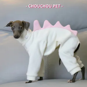 Winter New Polar Fleece Pet Clothes | Cute Dinosaur Puppy Coat | Warm Coat for Italian Greyhound & Whippet