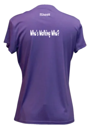 Women's Reflective Short Sleeve Shirt - Who's Walking Who?